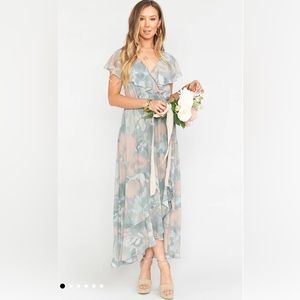Jess Ruffle Midi Dress - Sage I Do Floral